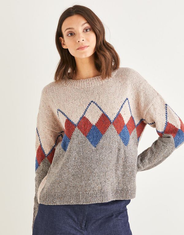 Knitting Pattern by Sirdar - Haworth Tweed Argyll Sweater 10155
