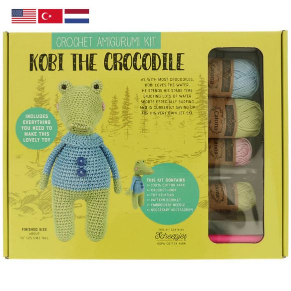 Kobi The Crocodile Amigurumi Crochet Kit