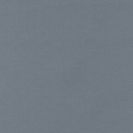 Quilting Fabric - Kona Cotton Solid Steel Grey Colour 91 by Robert Kaufman