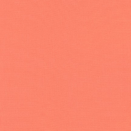 Quilting Fabric - Kona Cotton Solid Salmon Pink 1483 by Robert Kaufman Fabrics