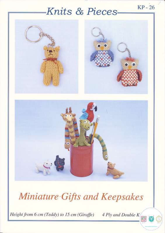 Knits & Pieces - Miniatures Gifts and Keepsakes - Knitting Pattern  KP - 26