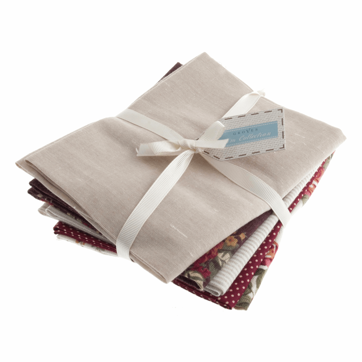 Quilting Fabric - Fat Quarter Bundle - Linen Look Cotton Blend Natural Bundle by Trimits