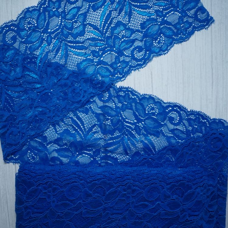 Bra And Lingerie - Stretch Galloon Lace Royal Blue 15cm