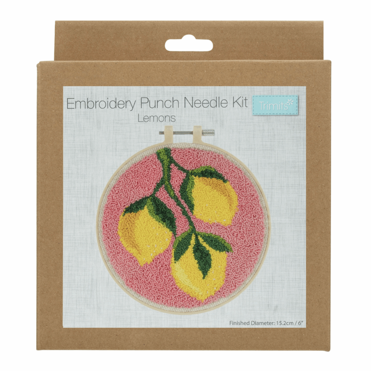 Punch Needle Kit - Embroidery Thread Lemons