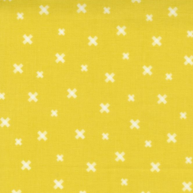 Quilting Fabric - Crosses on Citrine Yellow from Seashore Drive by Sherri & Chelsi for Moda 37623 13