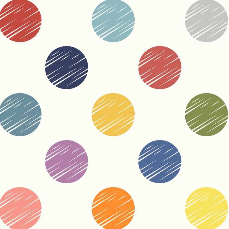 Quilt Backing Fabric 108" Wide - Large Colour Multi Dot by Windham 50661-X