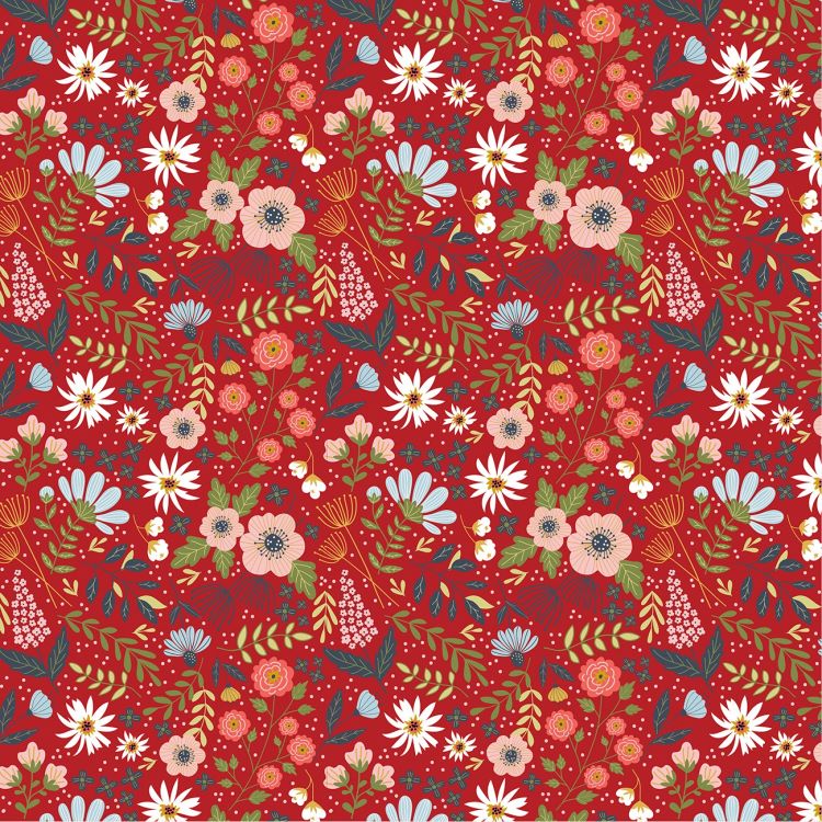 Quilting Fabric - Floral from Farm Girls Unite by Poppie Cotton Collection FG20714