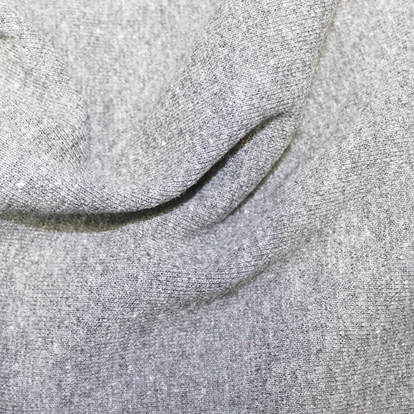 Cotton Jersey Fabric Tube in Light Grey Melange - Quilt Yarn Stitch
