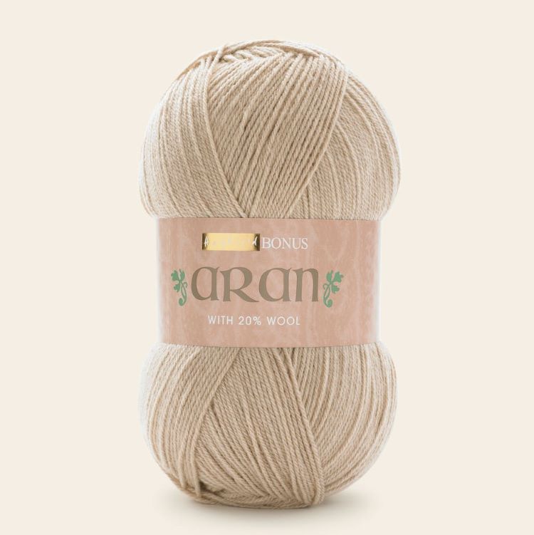 Yarn - Hayfield Bonus Aran with Wool in Light Natural 936