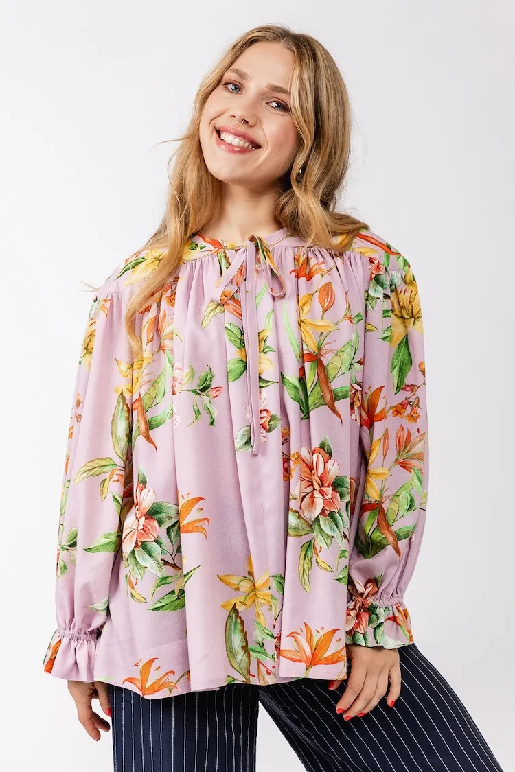 Named Patterns - Liia Gathered Blouse Sewing Pattern