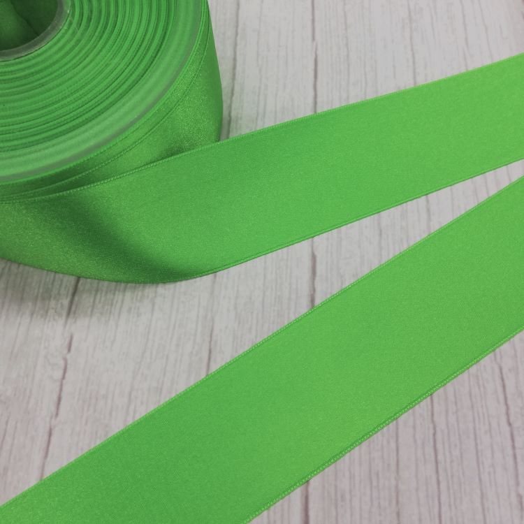 38mm Satin Ribbon in Lime Green Colour 57