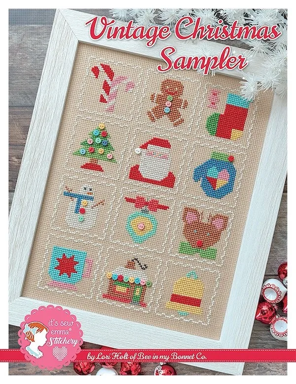 Cross Stitch Pattern - Vintage Christmas Sampler by Lori Holt