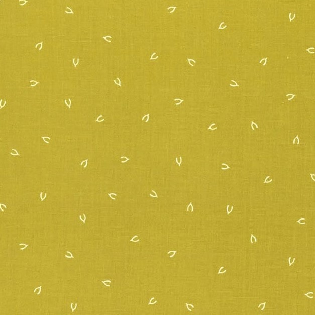 Quilting Fabric - Wishbones on Mustard from Lucky Charms by Ghazal Razavi for Figo 92000-53