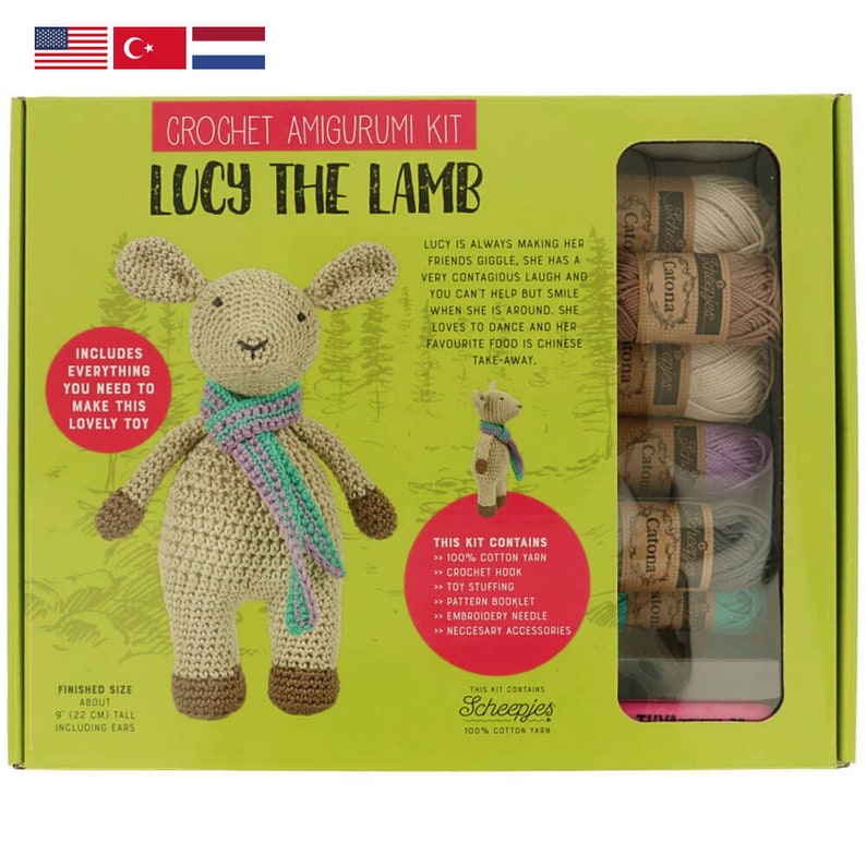 Lucy The Lamb Amigurumi Crochet Kit