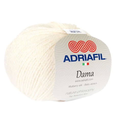 Yarn - Adriafil Dama Mulberry Silk / Alpaca / Merino DK Blend in Cream 50