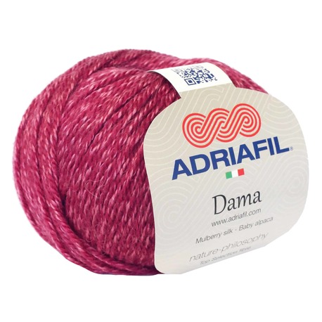 Yarn - Adriafil Dama Mulberry Silk / Alpaca / Merino DK Blend in Burgundy 58