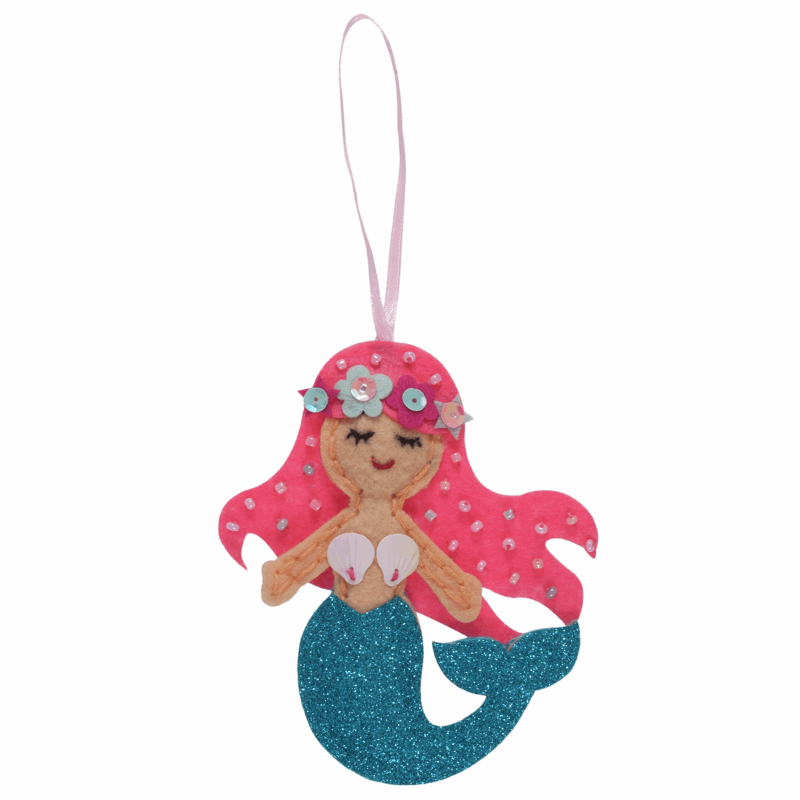 Gift Idea Make Your Own Mermaid Felt Decoration Kit by Trimits