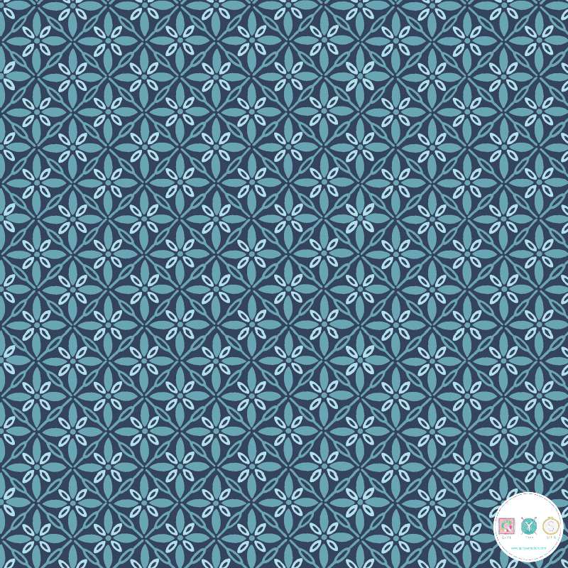 Quilting Fabric - Geometric Blue from Make Yourself At Home by Maywood Studios