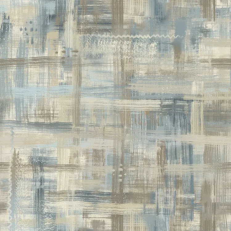 Quilt Backing Fabric 108" Wide - Grungy Texture in Beige and Blue from Colorfield by Maywood Studio MASQBD650-TEB