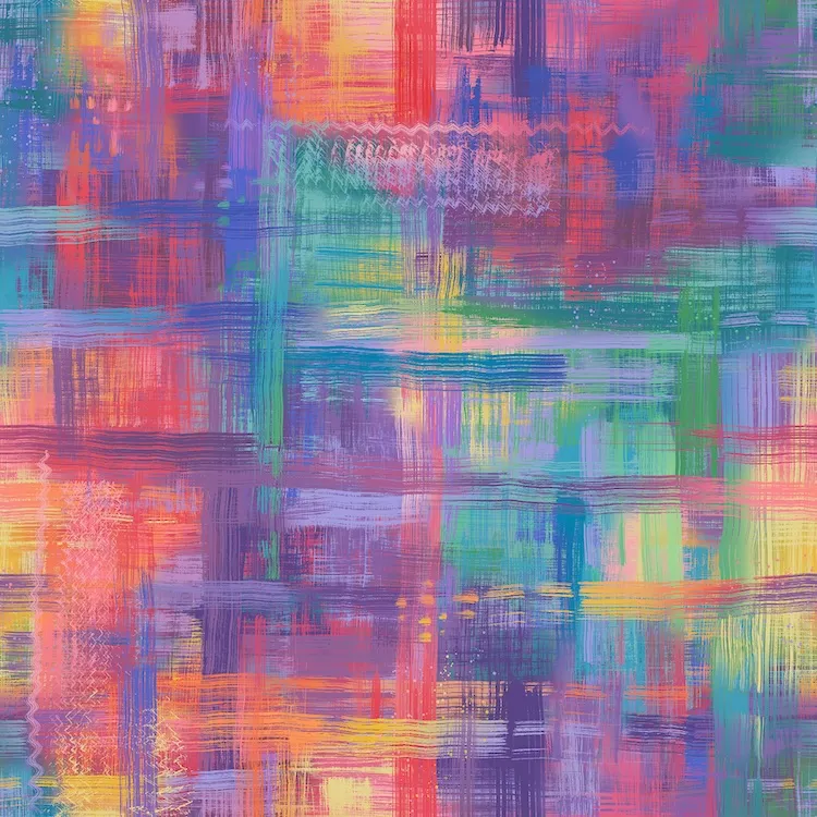 Quilt Backing Fabric 108" Wide - Grungy Texture in Rainbow Colours from Colorfield by Maywood Studio MASQBD650-Z