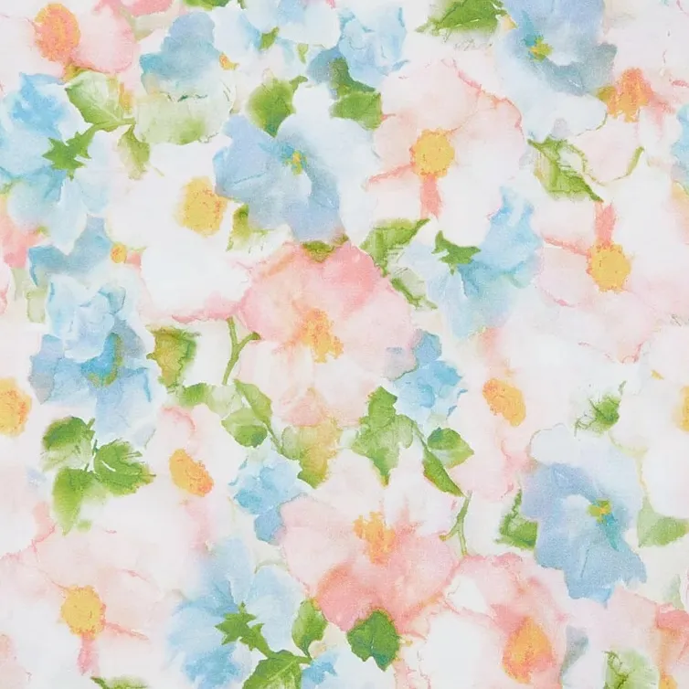Quilt Backing Fabric 108" Wide - Floral Watercolour in Pastel Pink and Blue from Flower Wash by Maywood Studio MASQB10800-PBG