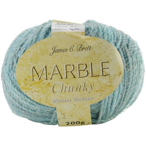 Yarn - Marble Chunky in Blue Mix by James C Brett in Colour MC23