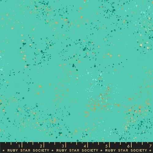Quilting Fabric - Ruby Star Society Speckled in Icebox Green with Metallic Accents Colour RS5027 81M