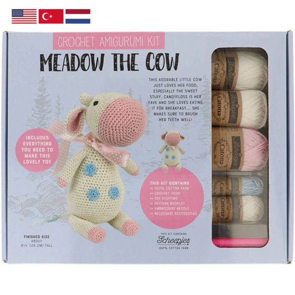 Meadow The Cow Amigurumi Crochet Kit