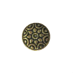 Buttons - 18mm Plastic Medallion in  Gold