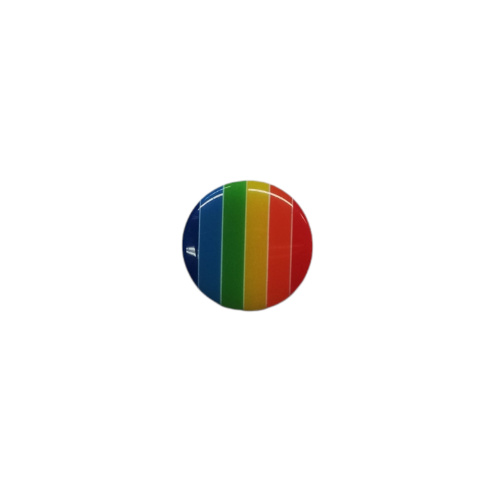Buttons - 18mm Plastic Rainbow