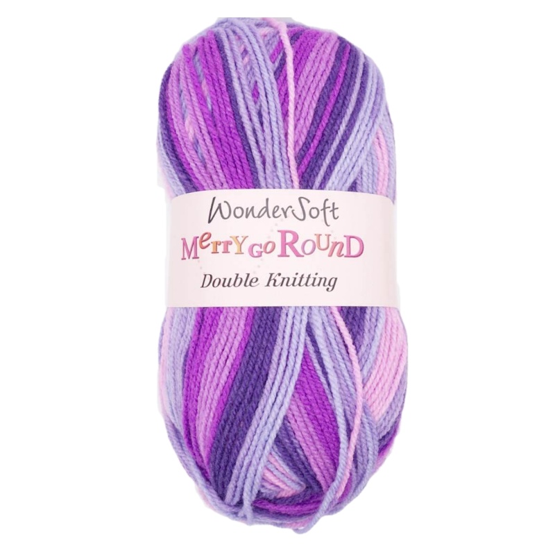 Yarn - Stylecraft Wondersoft Merry Go Round DK in Purple Fizz 3149