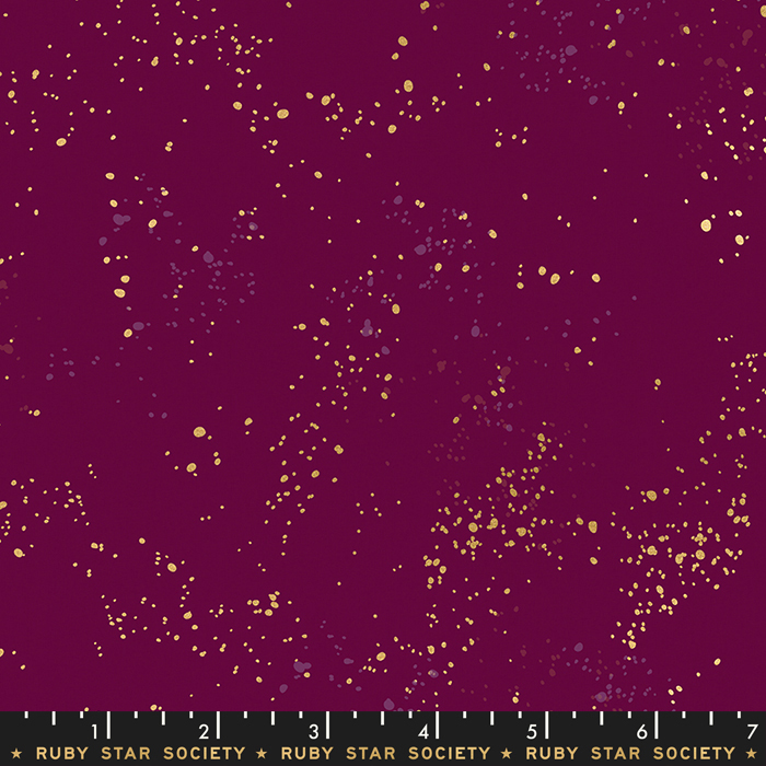 Quilting Fabric - Ruby Star Society Speckled in Purple Velvet with Metallic Accents Colour RS5027 73M