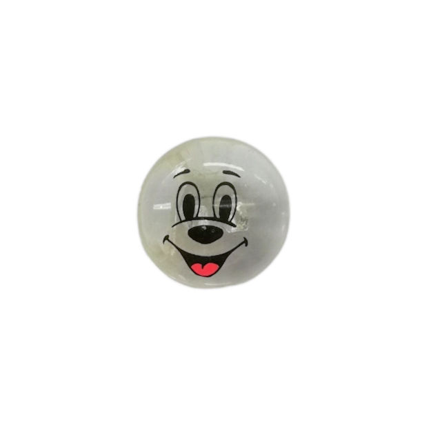 Buttons - 12mm Clear Plastic with Mickey Mouse Face