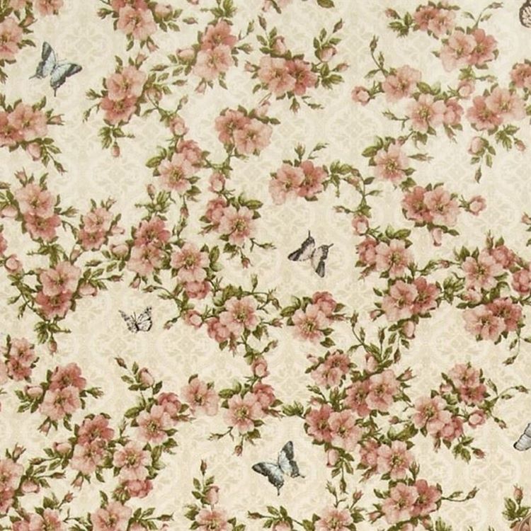 Quilting Fabric - Floral on Neutral from Mirabelle by Santoro for Quilting Treasures 