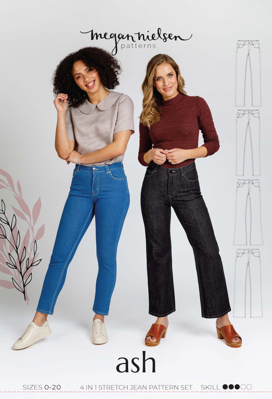 Megan Nielsen - Ash Jeans Sewing Pattern Sizes 0 to 20
