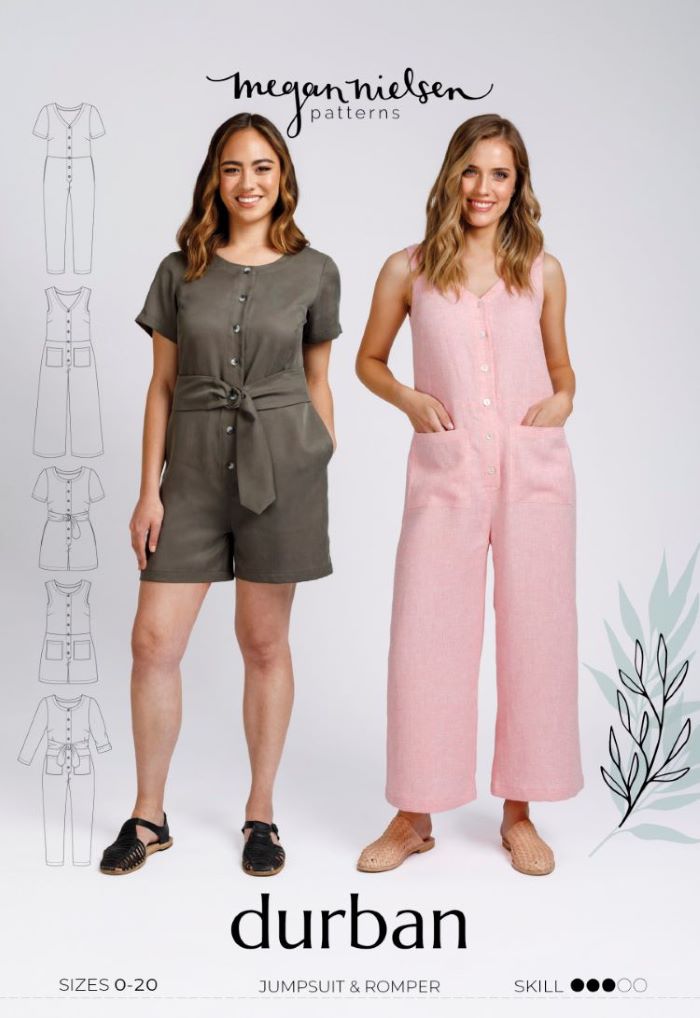 Megan Nielsen - Durban Jumpsuit and Romper Sewing Pattern Sizes 0 to 20