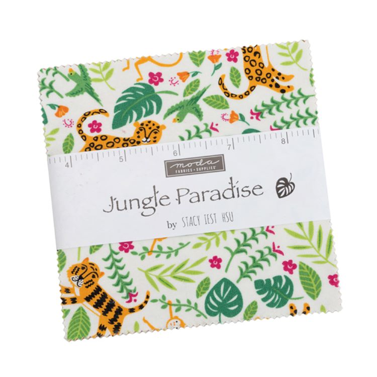 Quilting Fabric Charm Pack - Jungle Paradise by Stacy Iest Hsu for Moda
