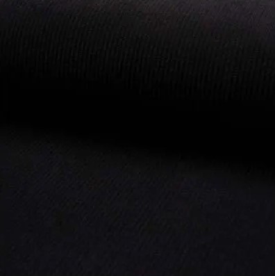 6 Wale Corduroy with Stretch Fabric in Black