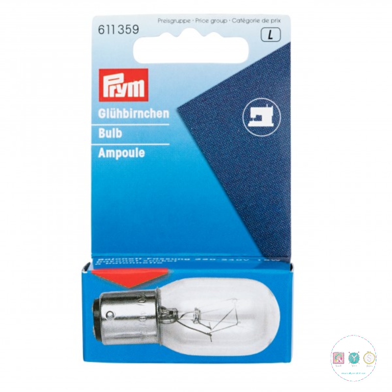 Prym - Sewing Machine Light Bulb - 15w - Bayonet Style - Easy Fit - Sewing Accessories