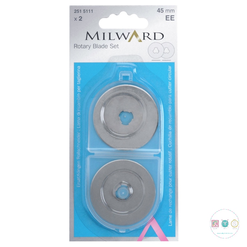 Milward 45mm Blade 2 Pack - Cutting Equipment - Patchwork - Dressmaking