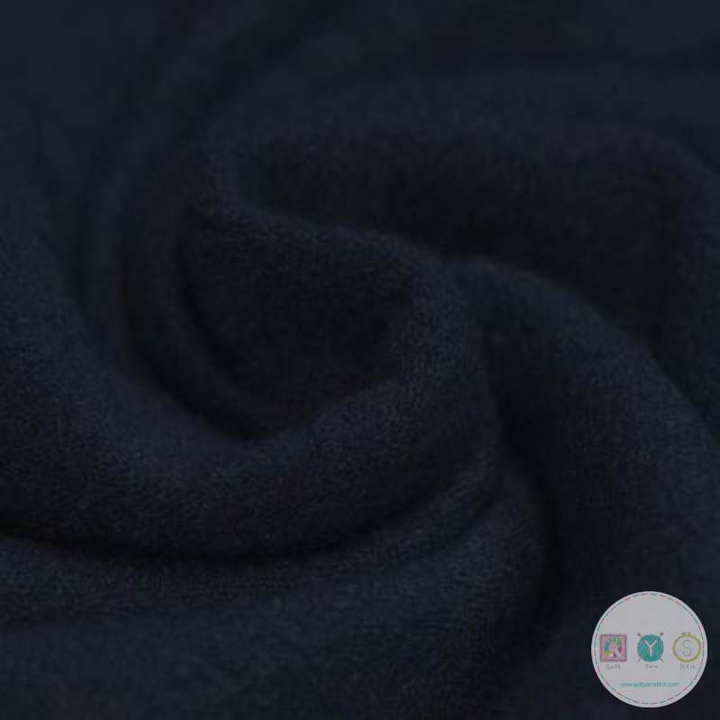 Boiled Wool Fabric in Navy Blue