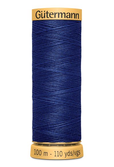 Gutermann Sew All Thread - Navy Blue 100% Cotton Colour 5123
