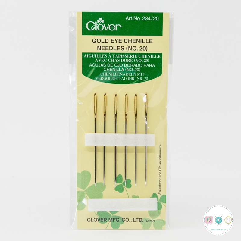 Clover Chenille Needles - No. 20 - Gold Eye - Sewing Needles