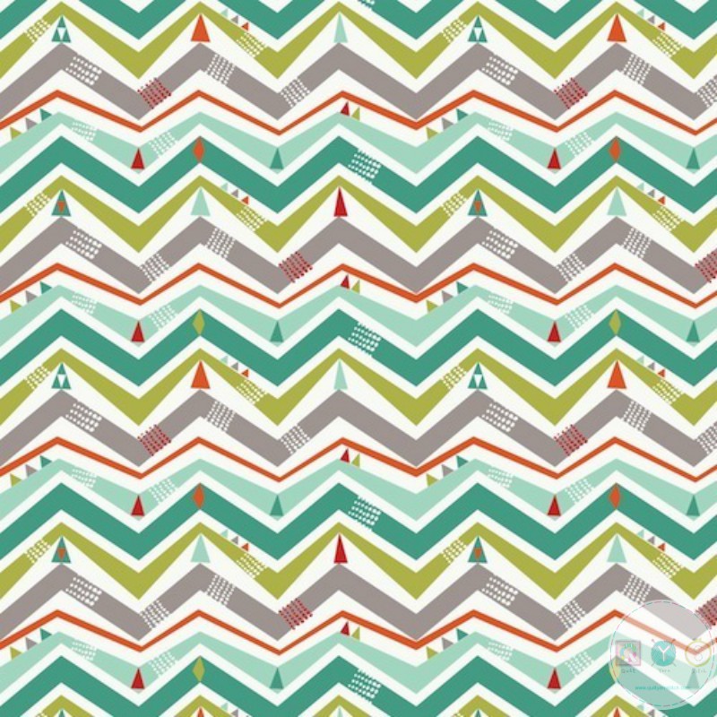 Quilting Fabric - Chevron Trees from Wildwood by Bethan Janine for Dashwood Studios 1041