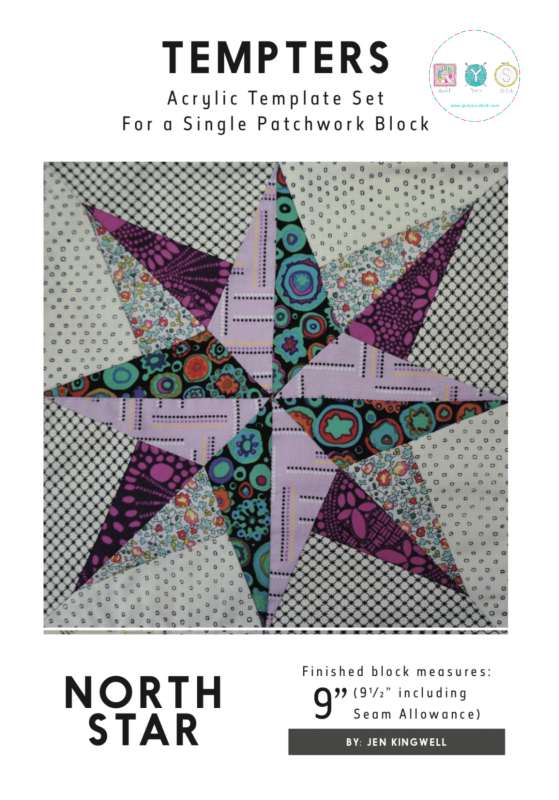 Patchwork & Quilting Ruler - North Star from Tempters by Jen Kingwell