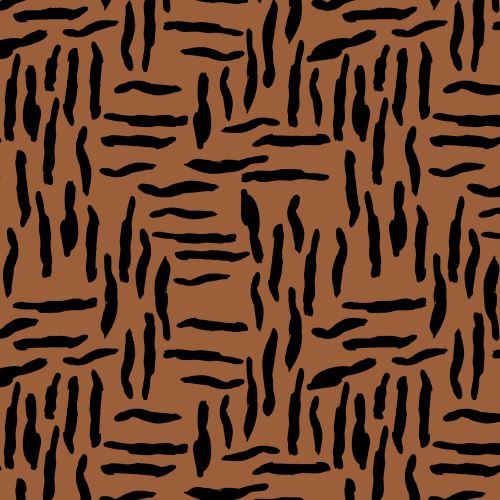 Oilskin / Oil Cloth Fabric - Rust with a Zebraish Abstract Design