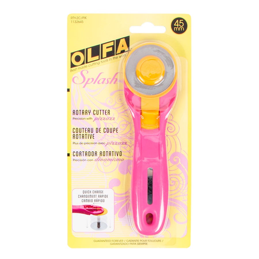 Olfa Rotary Cutter 45mm - Splash Pink