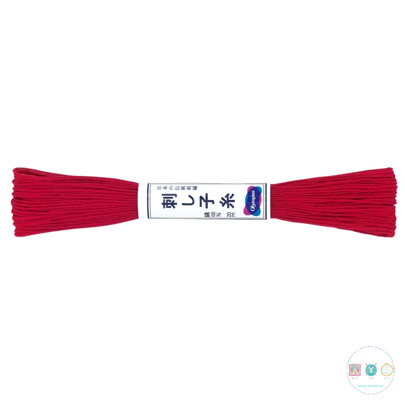 Olympus Sashiko Thread - Dark Red ST-12 - Red Embroidery Thread 20m skein