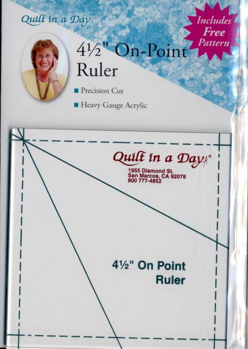 Patchwork & Quilting Ruler - 4.5" On Point Square by Eleanor Burns for Quilt In A Day
