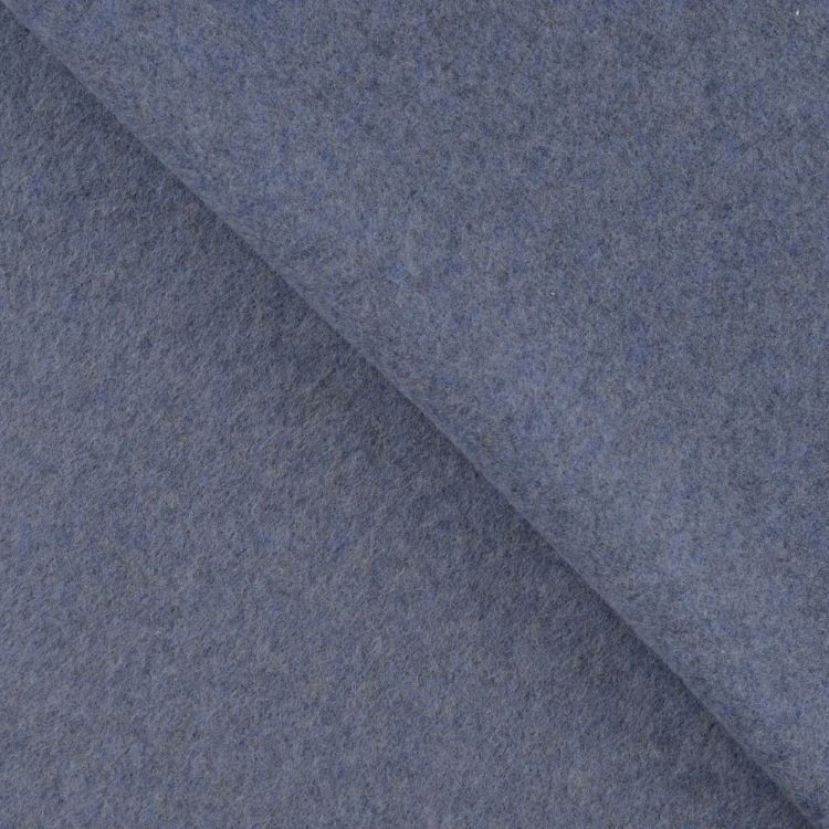 Organic Cotton Fleece Fabric in Jeans Blue